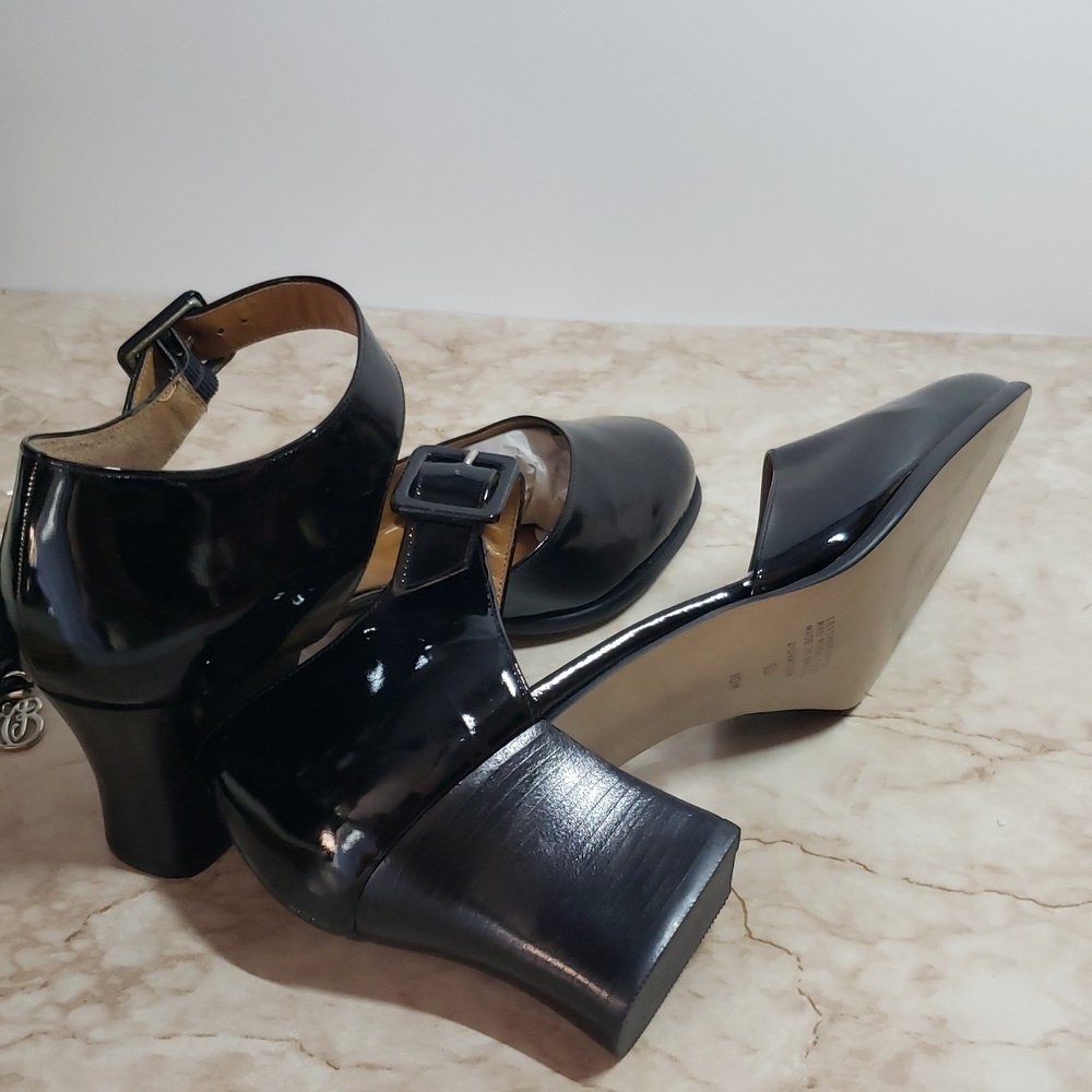 9 & Co. Elegant Black Patent Leather Women's Mary Jane Heels Size 10 - Picture 7 of 7